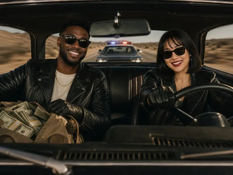 Getaway Driver Pursuit AI photo booth effect — Couple rendering