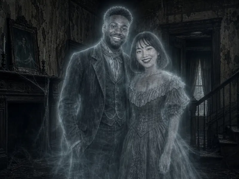 Ghost Transform AI photo booth effect — Couple rendering