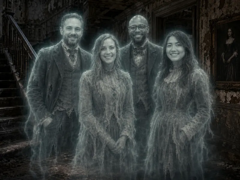 Ghost Transform AI photo booth effect — Group rendering