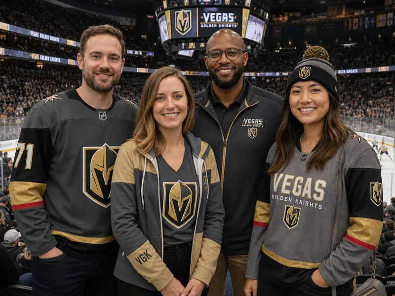 Golden Knights Game AI photo booth effect — Group rendering