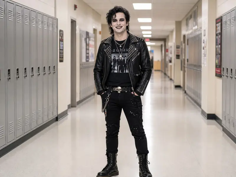 Goth Kids High School AI photo booth effect — Solo rendering