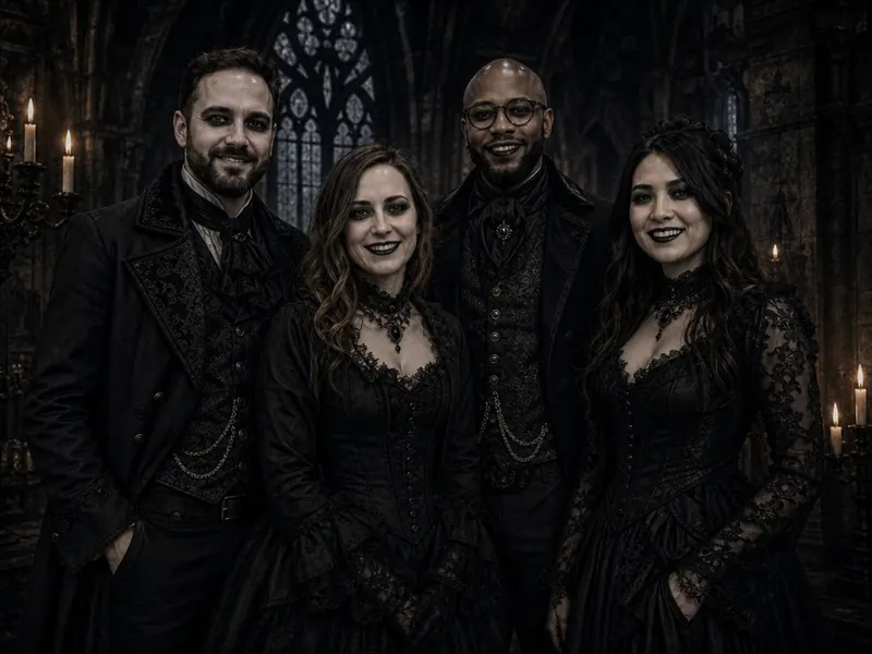 Gothic Style AI photo booth effect — Group rendering