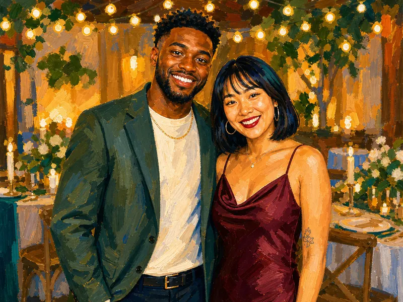 Gouache Painting AI photo booth effect