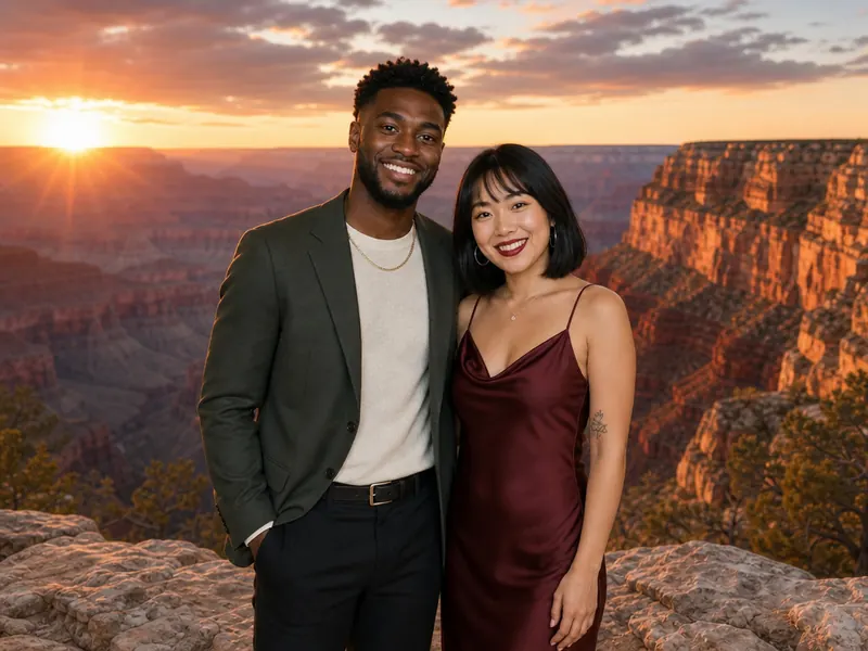 Grand Canyon Overlook — couple