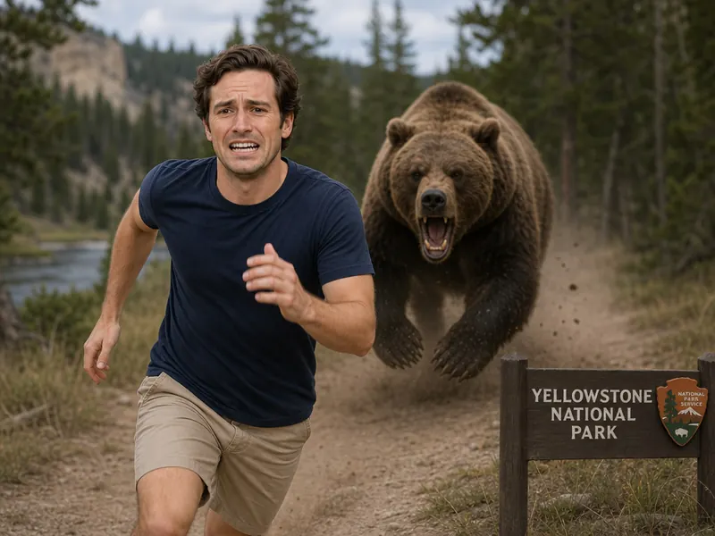 Grizzly Bear Chase Yellowstone AI photo booth effect — Solo rendering