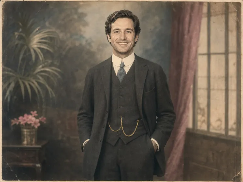 Hand-Tinted Photograph AI photo booth effect — Solo rendering