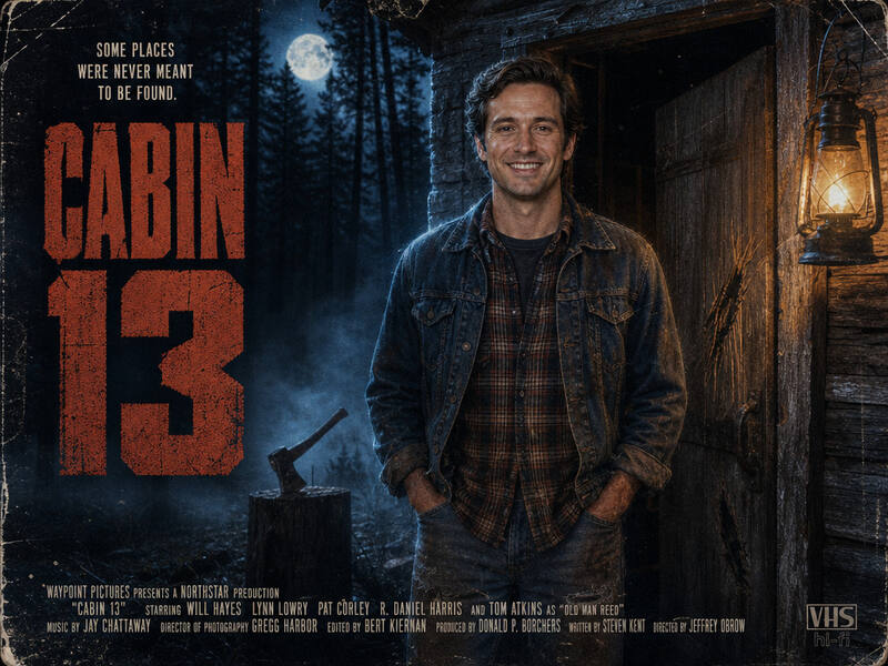 Haunted Cabin Horror Poster AI photo booth effect — Solo rendering
