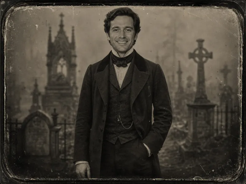 Haunted Graveyard AI photo booth effect — Solo rendering