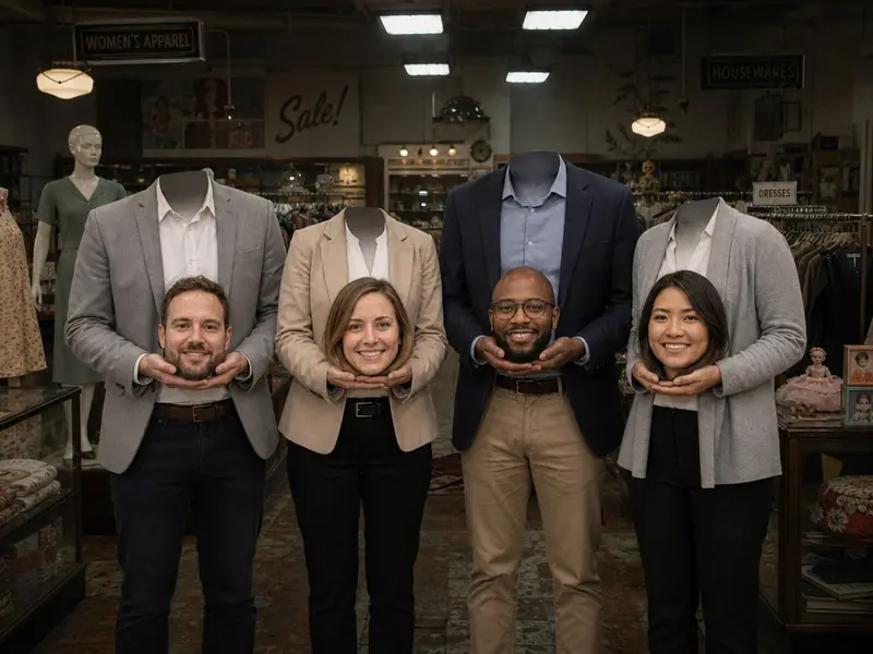 Headless Department Store AI photo booth effect — Group rendering