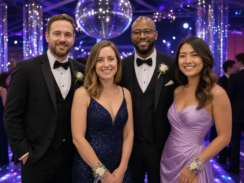 High School Prom AI photo booth effect — Group rendering