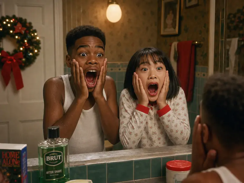 Home Alone Aftershave Scream AI photo booth effect — Couple rendering