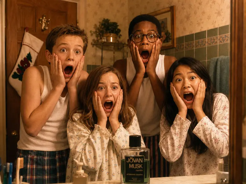 Home Alone Aftershave Scream AI photo booth effect — Group rendering