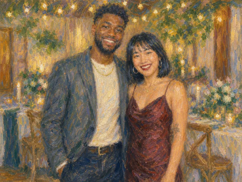 Impressionist Painting AI photo booth effect — Couple rendering