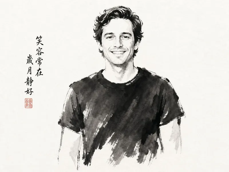 Ink Wash Asian Art AI photo booth effect — Solo rendering