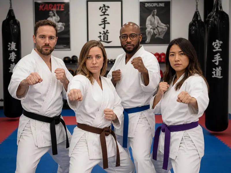 Karate Studio AI photo booth effect — Group rendering