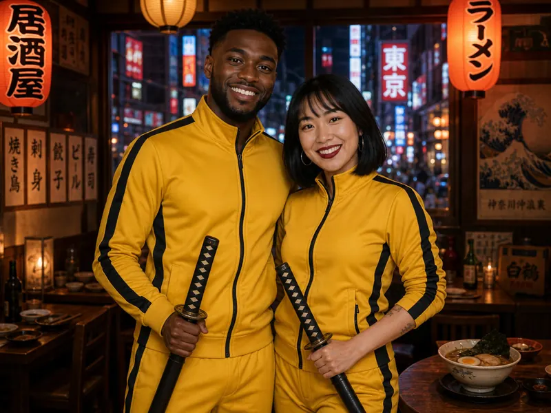 Kill Bill Yellow Tracksuit — couple