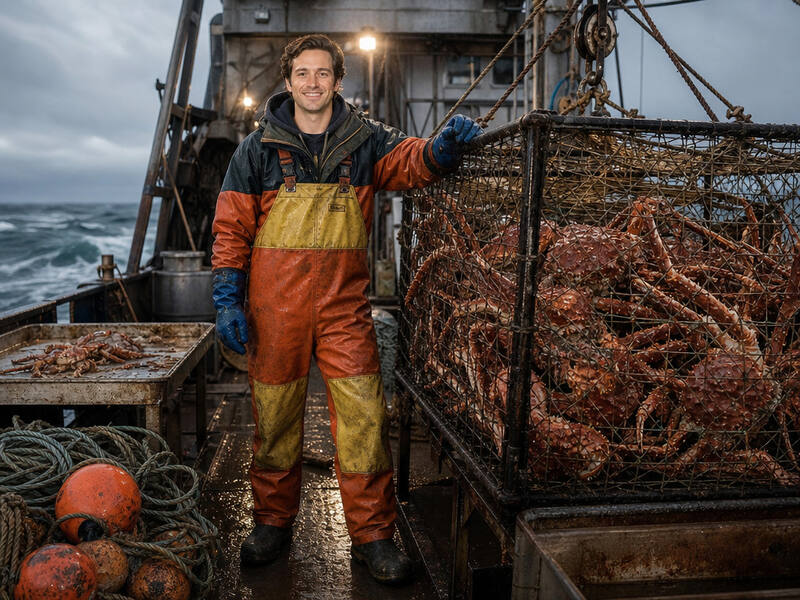 King Crab Boat Deck AI photo booth effect — Solo rendering