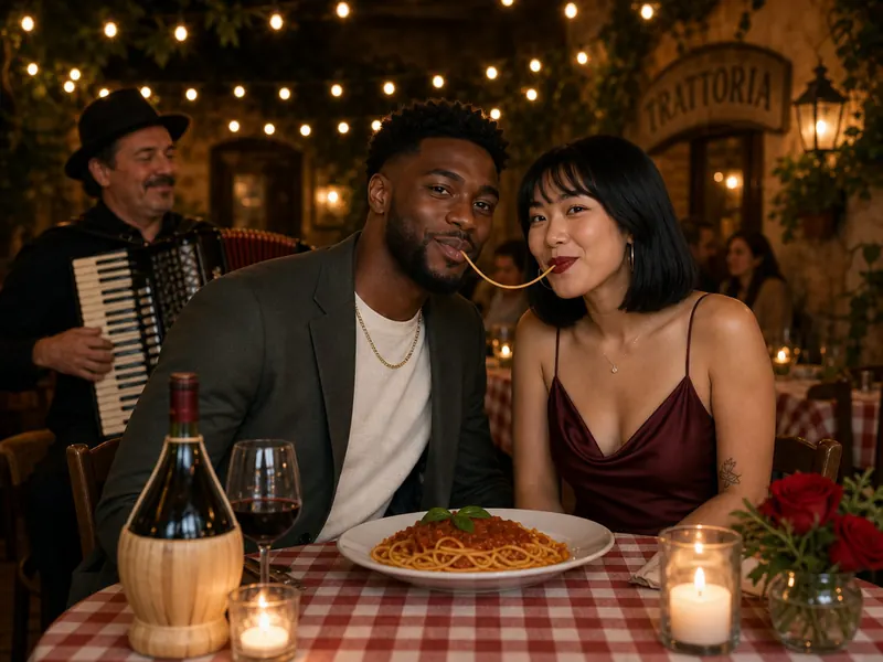 Lady and the Tramp Spaghetti — couple