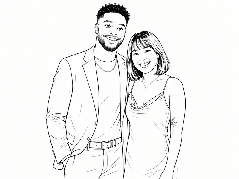 Line Art Minimalist AI photo booth effect