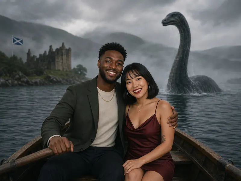 Loch Ness Rowboat — couple
