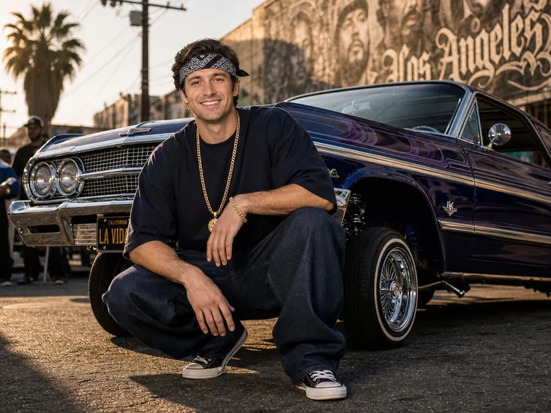 Lowrider Culture AI photo booth effect — Solo rendering