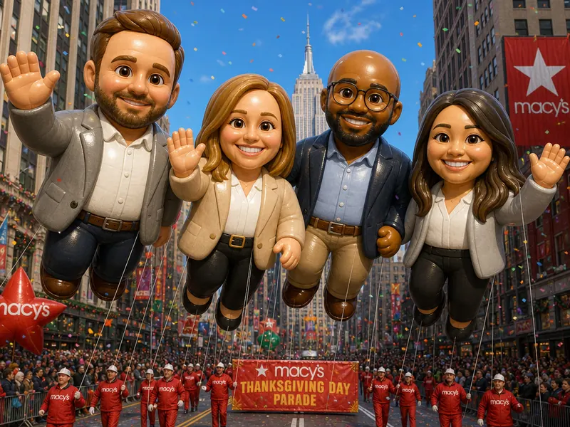 Macy's Day Parade Float AI photo booth effect — Group rendering