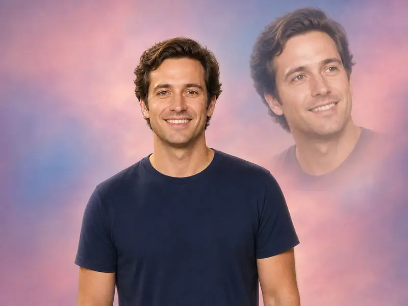 Mall Double Exposure Portrait AI photo booth effect — Solo rendering