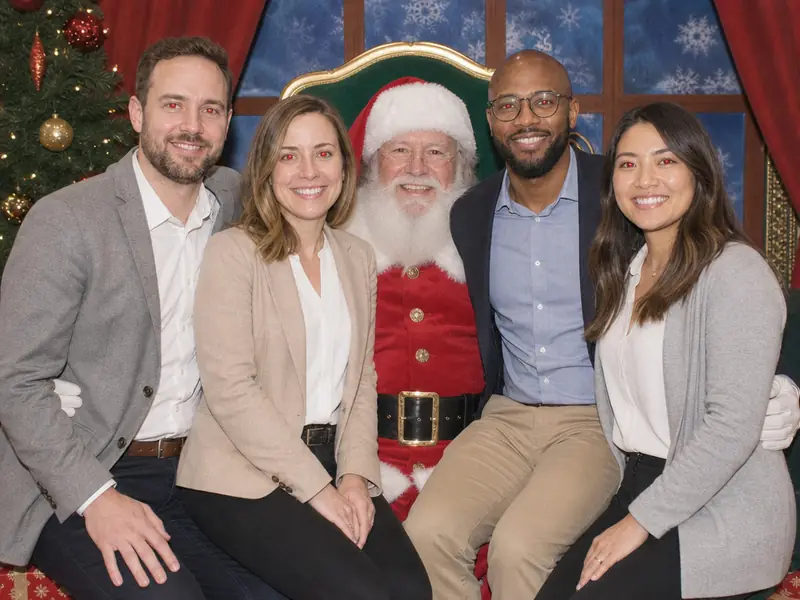 Mall Santa Lap AI photo booth effect — Group rendering
