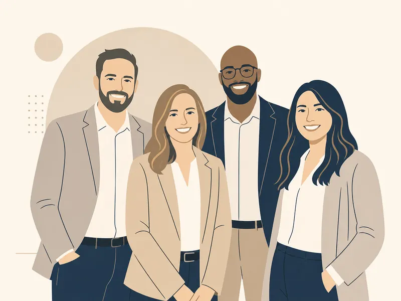 Minimal Lines AI photo booth effect — Group rendering