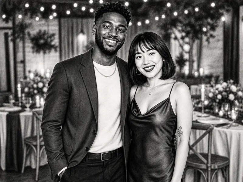 Monochrome Black & White AI photo booth effect