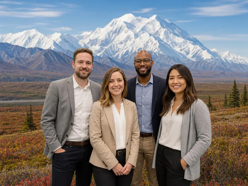 Mount Denali Alaska AI photo booth effect — Group rendering