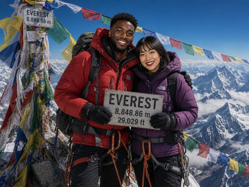 Mount Everest Summit — couple