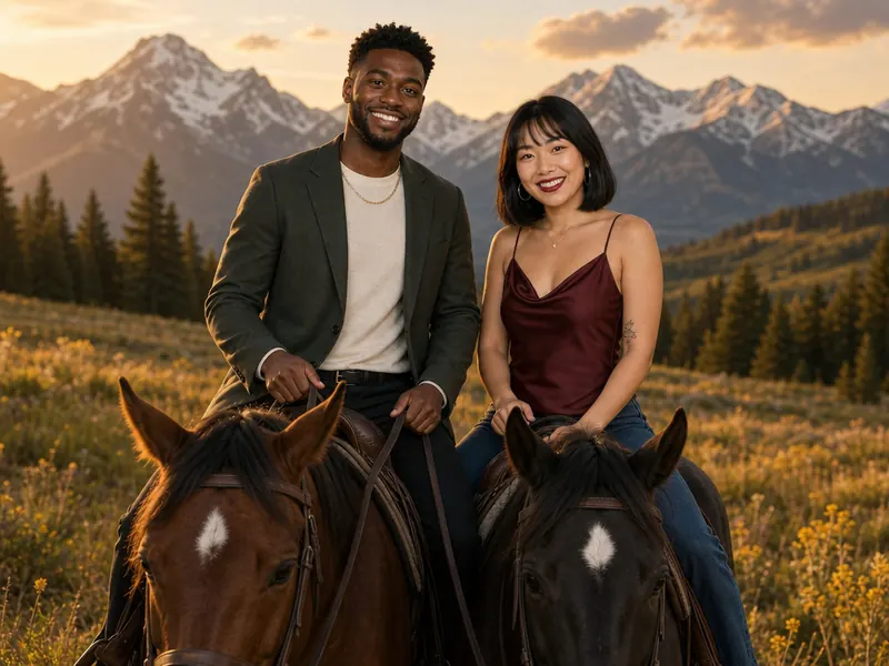 Mountain Horseback — couple