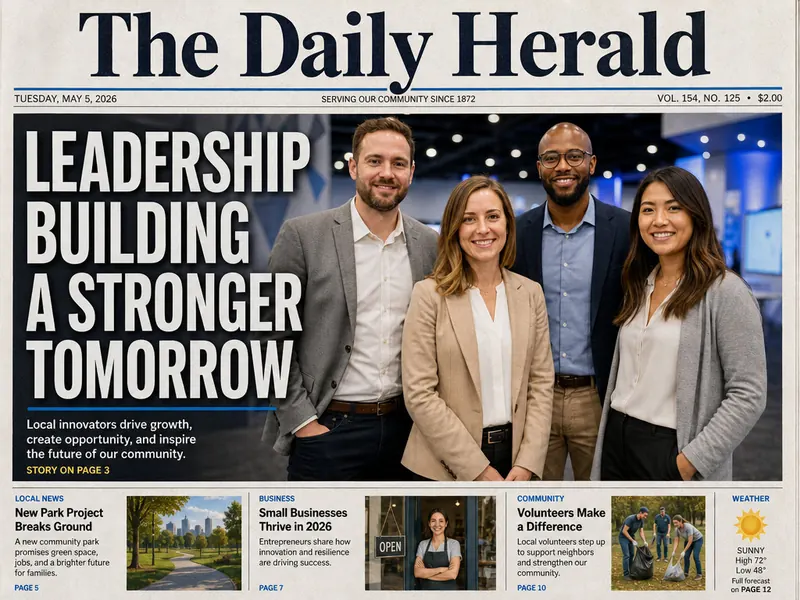 Newspaper Front Page Hero — group