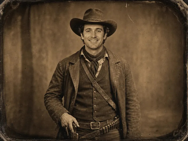 Old West Portrait AI photo booth effect — Solo rendering