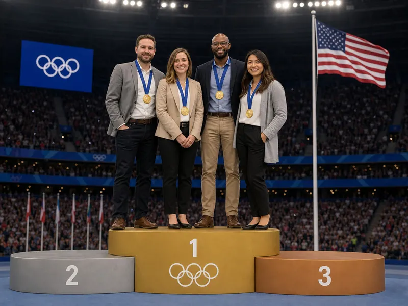 Olympic Gold Podium — group