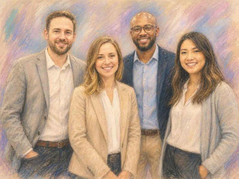 Pastel Soft Art AI photo booth effect — Group rendering