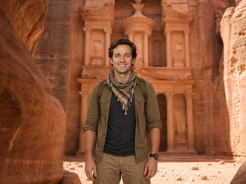 Petra Jordan AI photo booth effect — Solo rendering