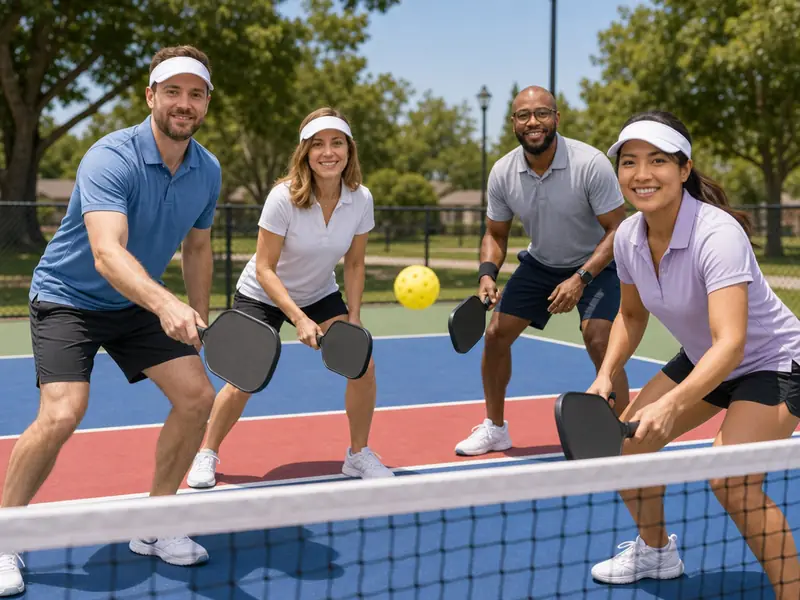 Pickleball Court AI photo booth effect — Group rendering