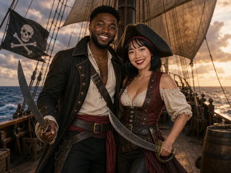 Pirate Ship Deck — couple