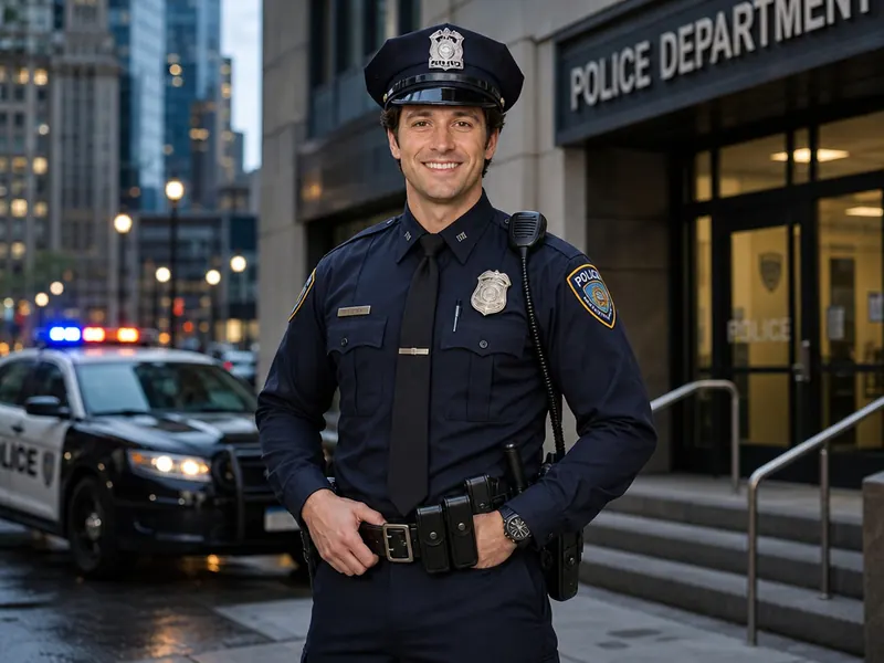 Police Officer AI photo booth effect — Solo rendering