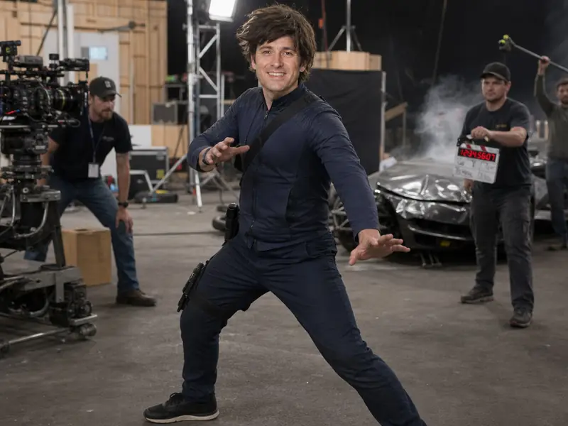 Poorly Cast Stunt Double AI photo booth effect — Solo rendering