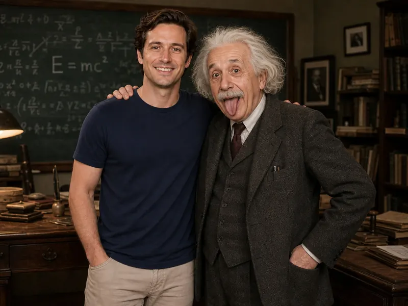 Pose with Albert Einstein — solo