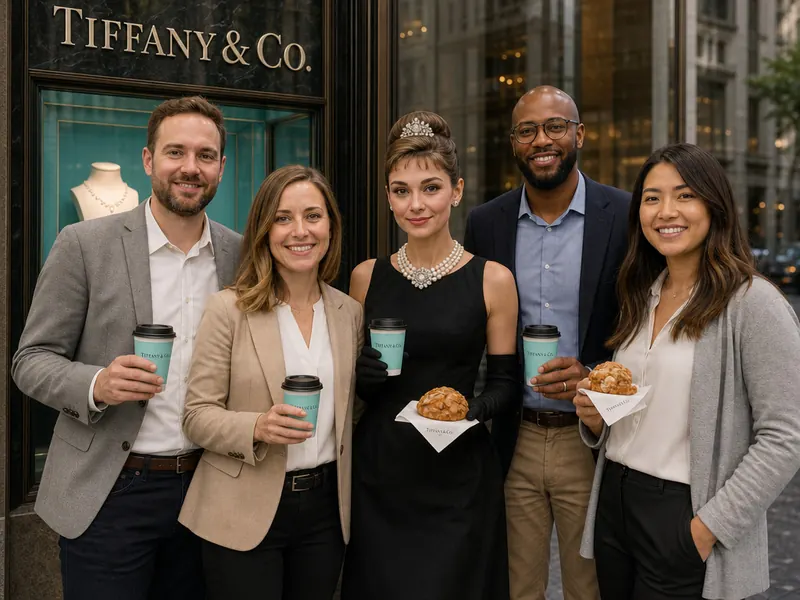 Pose with Audrey Hepburn — group