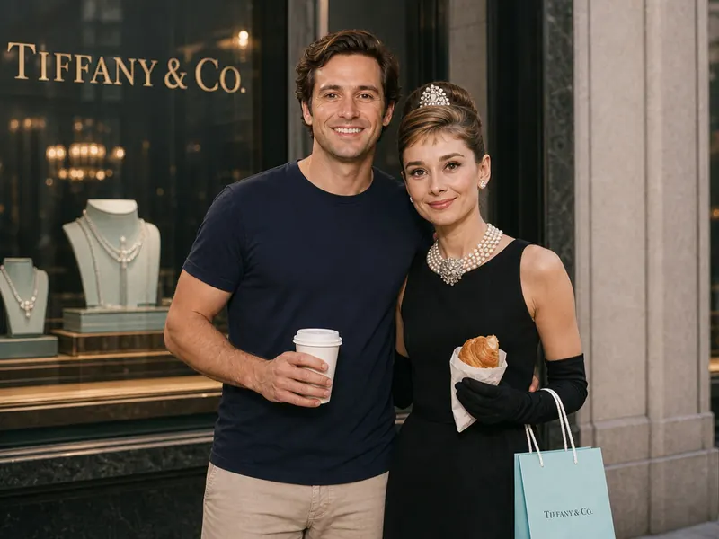 Pose with Audrey Hepburn — solo