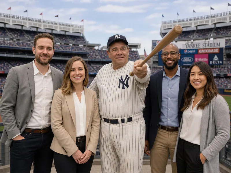 Pose with Babe Ruth — group