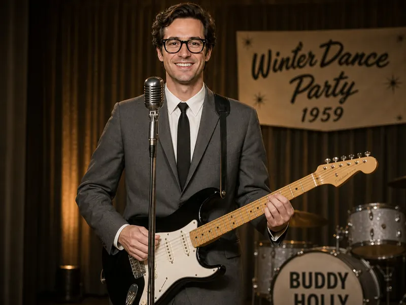 Pose with Buddy Holly — solo
