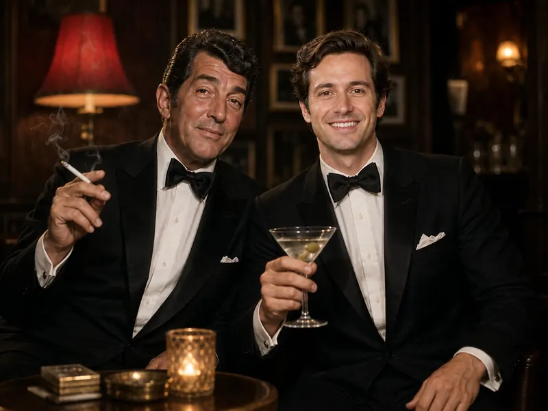 Pose with Dean Martin — solo