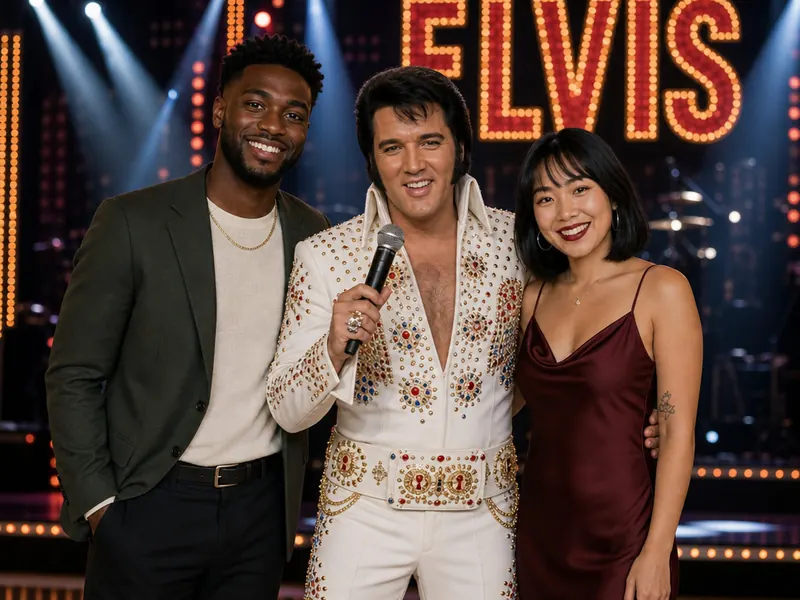 Pose with Elvis (Jumpsuit) — couple