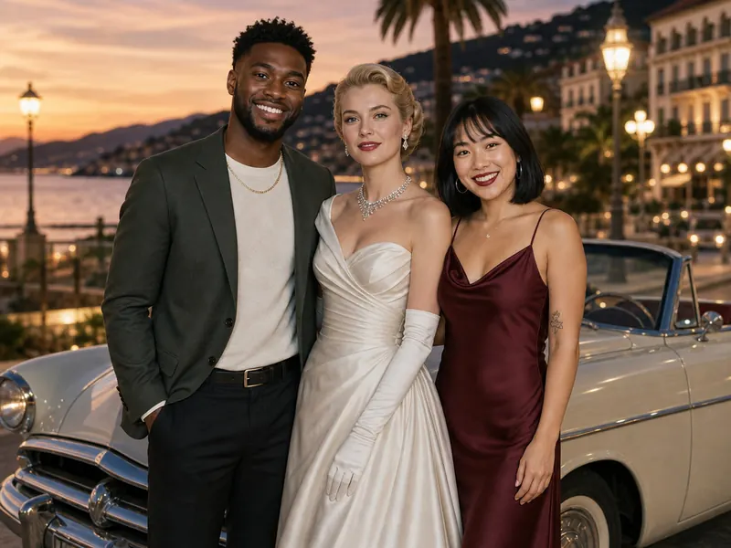 Pose with Grace Kelly — couple